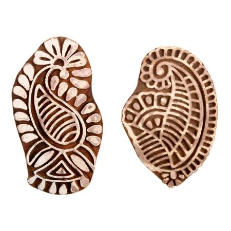 Set of 2 Piece New Mix Wooden Printing Block